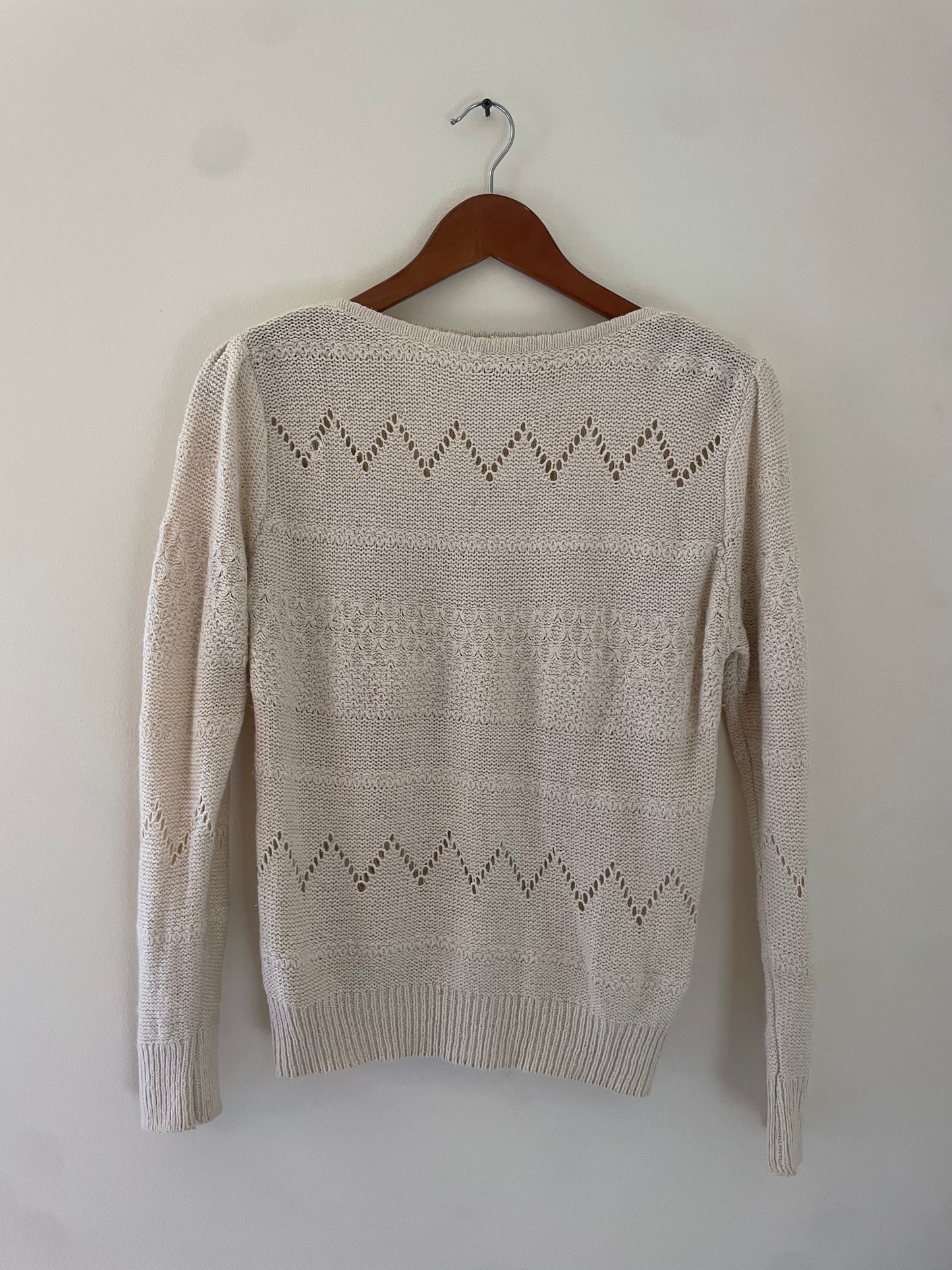 Silk Blend Cream Sweater