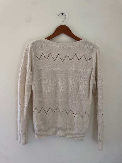 Silk Blend Cream Sweater