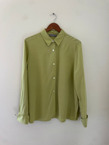 Vintage Green Silk Top