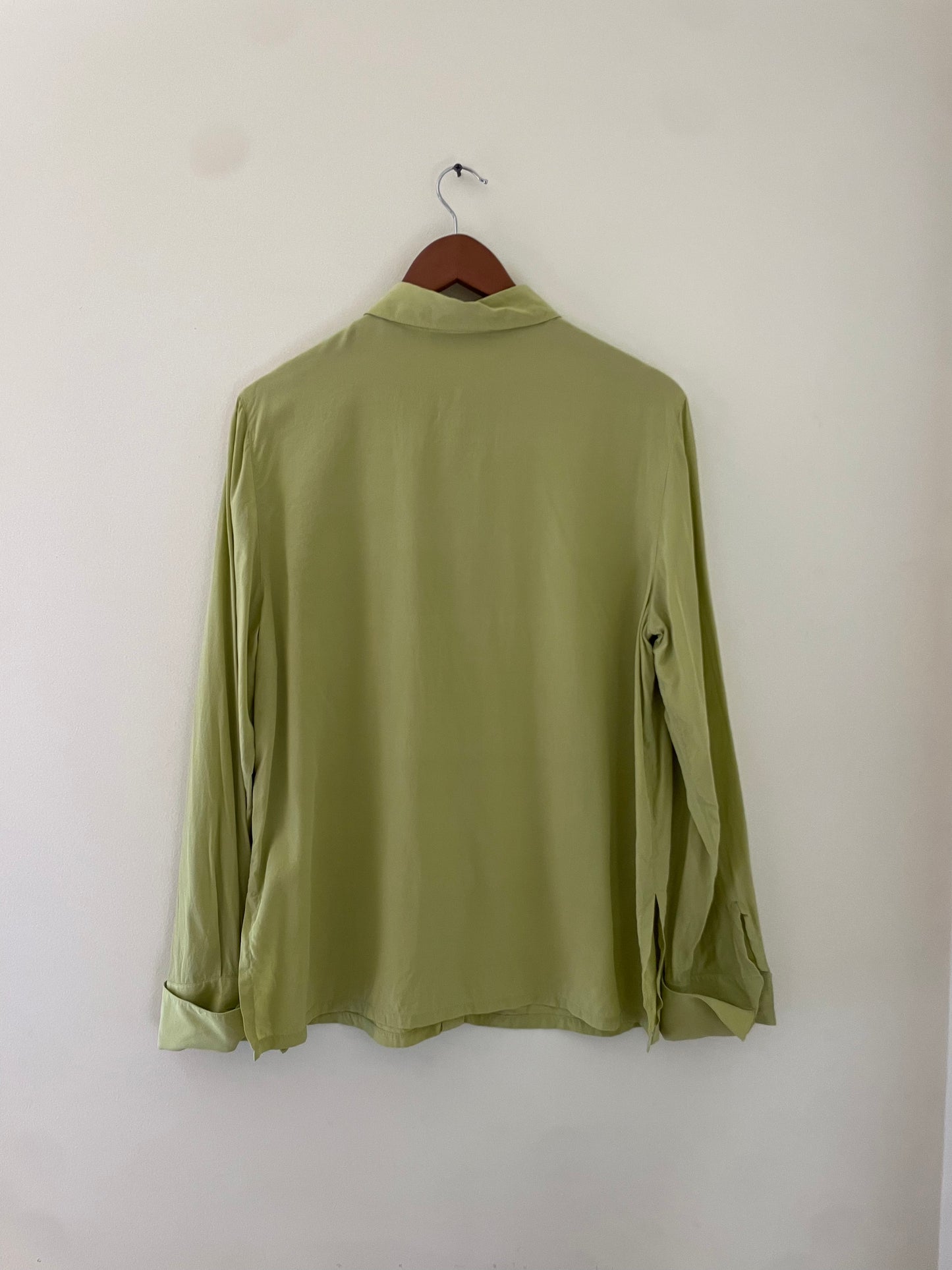 Vintage Green Silk Top
