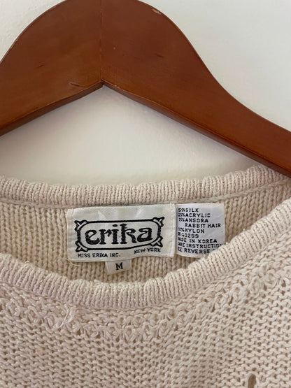 Silk Blend Cream Sweater